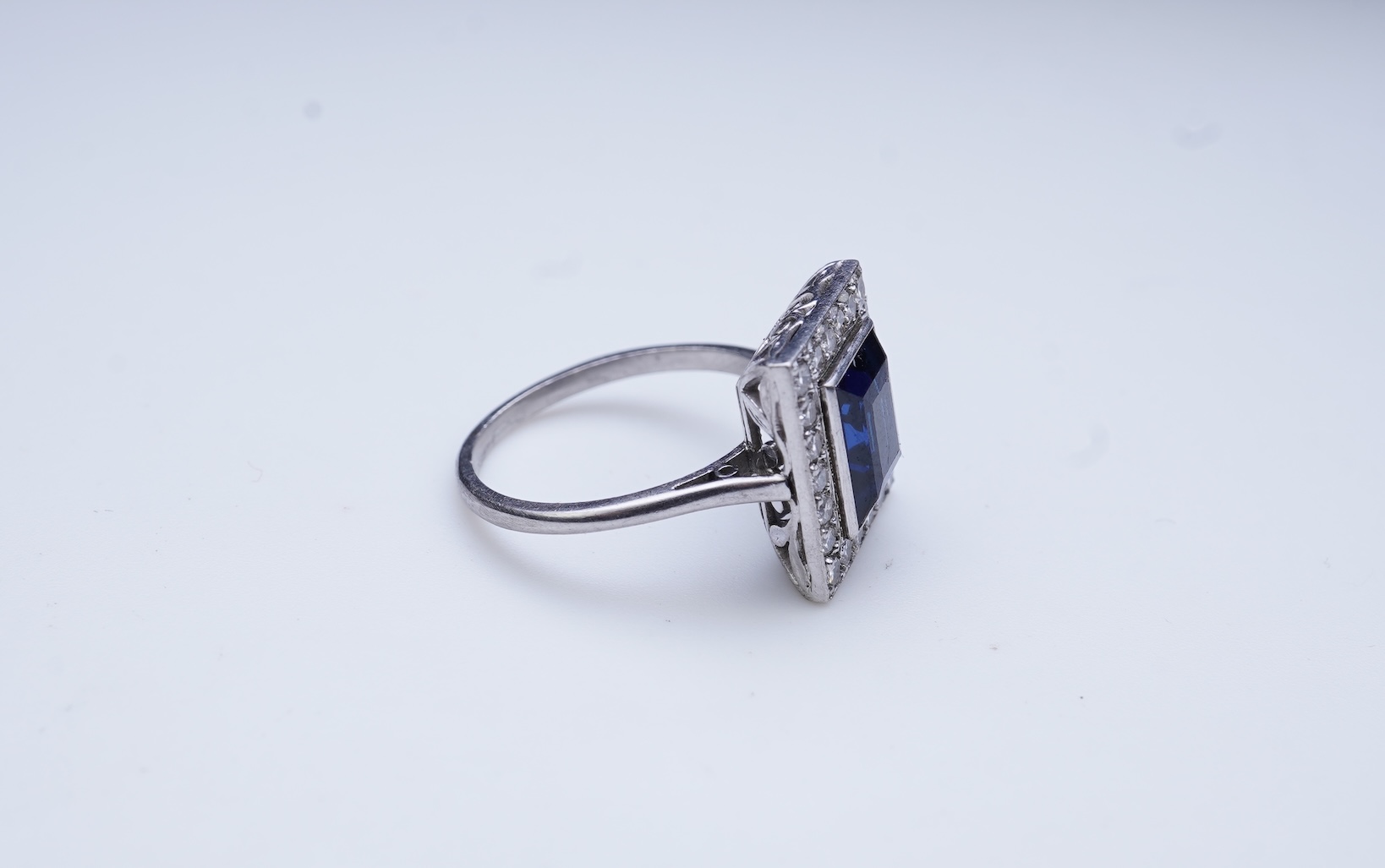 An Art Deco sapphire and diamond ring, 1920s